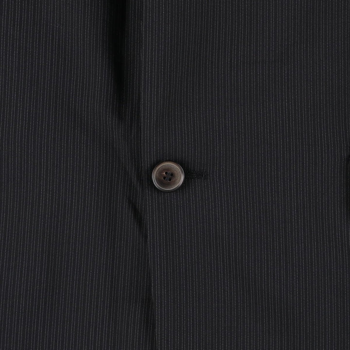 Hugo Boss Stripe Pattern Wool Tailored Jacket, Men's Size XL (approx.) wool navy blue type Vintage Second Hand