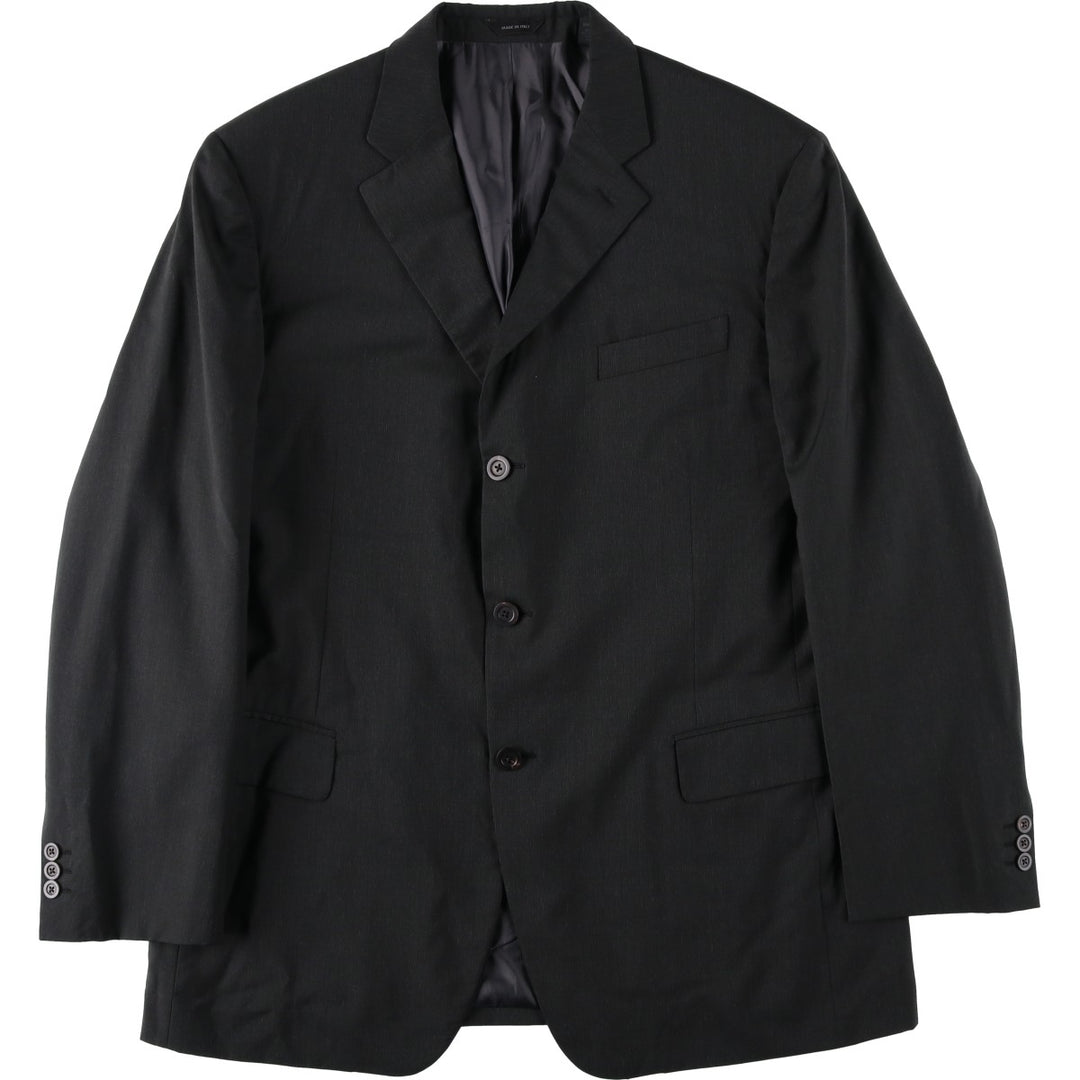 Donna Karan wool tailored jacket, made in Italy, men's size XL. wool gray type Vintage Second Hand