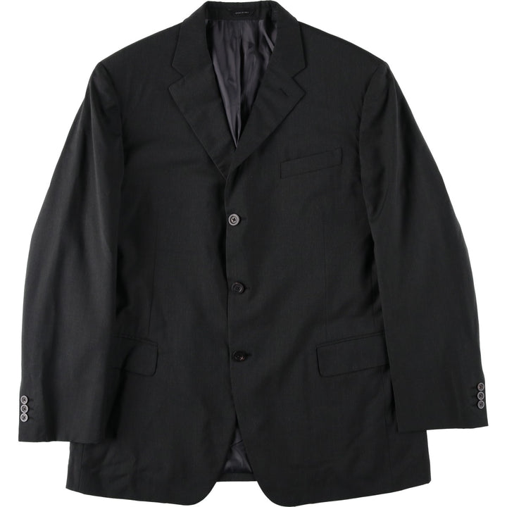 Donna Karan wool tailored jacket, made in Italy, men's size XL. wool gray type Vintage Second Hand