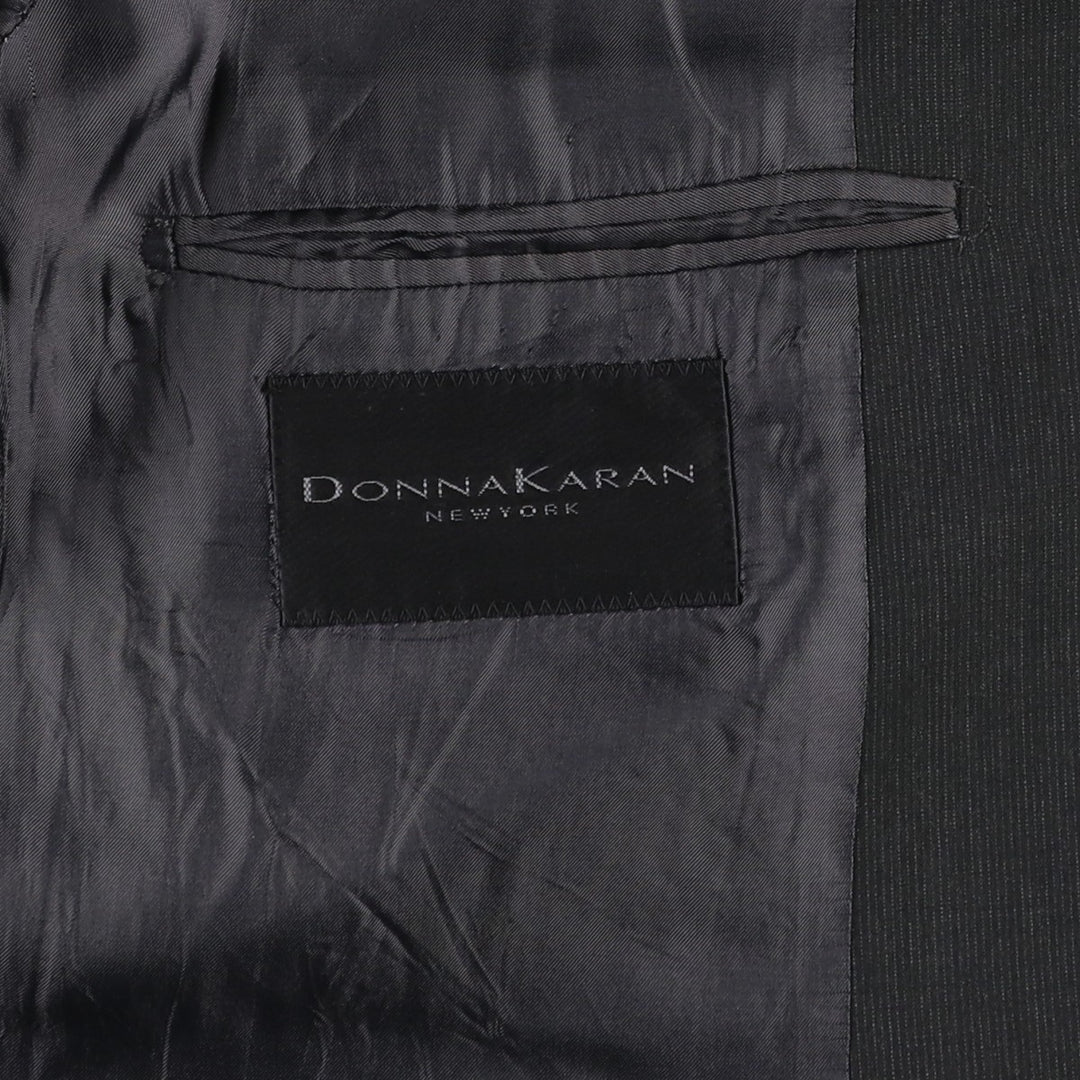 Donna Karan wool tailored jacket, made in Italy, men's size XL. wool gray type Vintage Second Hand