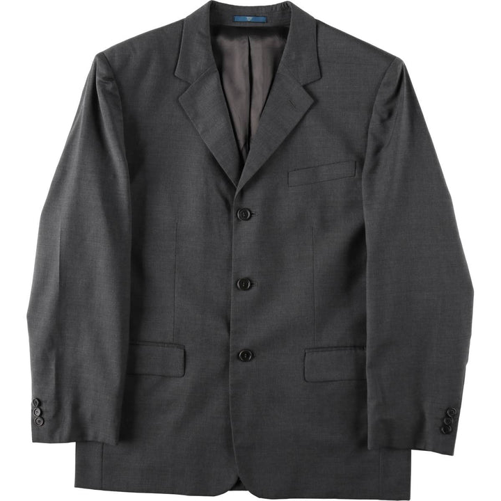 CARAMELO Wool Tailored Jacket, Men's Size M (approx.) Merino wool gray type Vintage Second Hand
