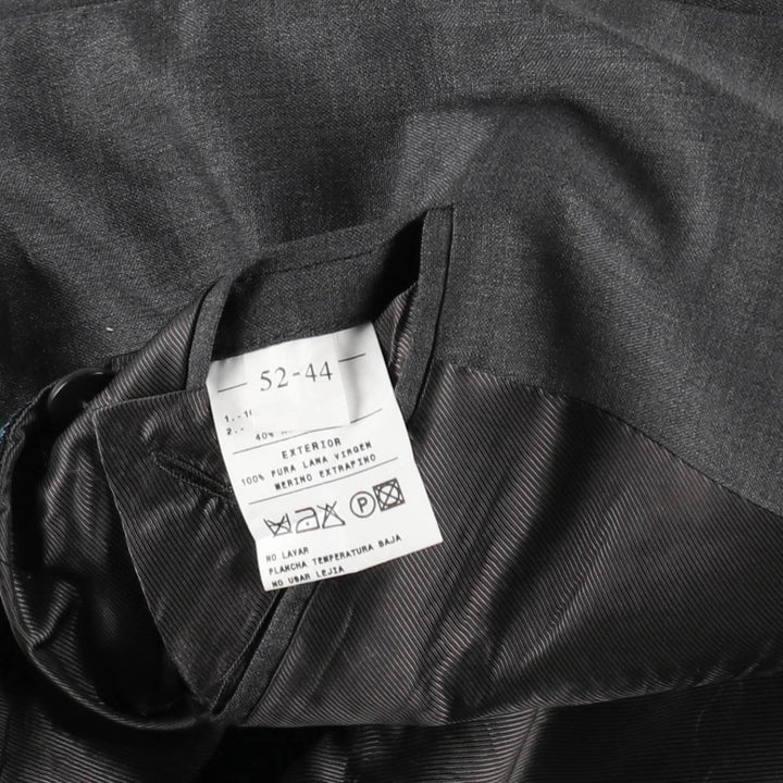 CARAMELO Wool Tailored Jacket, Men's Size M (approx.) Merino wool gray type Vintage Second Hand