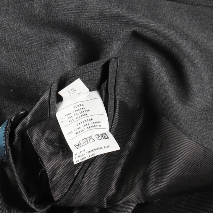 CARAMELO Wool Tailored Jacket, Men's Size M (approx.) Merino wool gray type Vintage Second Hand