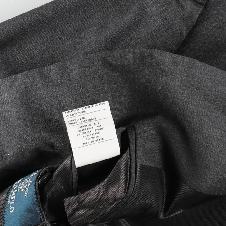 CARAMELO Wool Tailored Jacket, Men's Size M (approx.) Merino wool gray type Vintage Second Hand