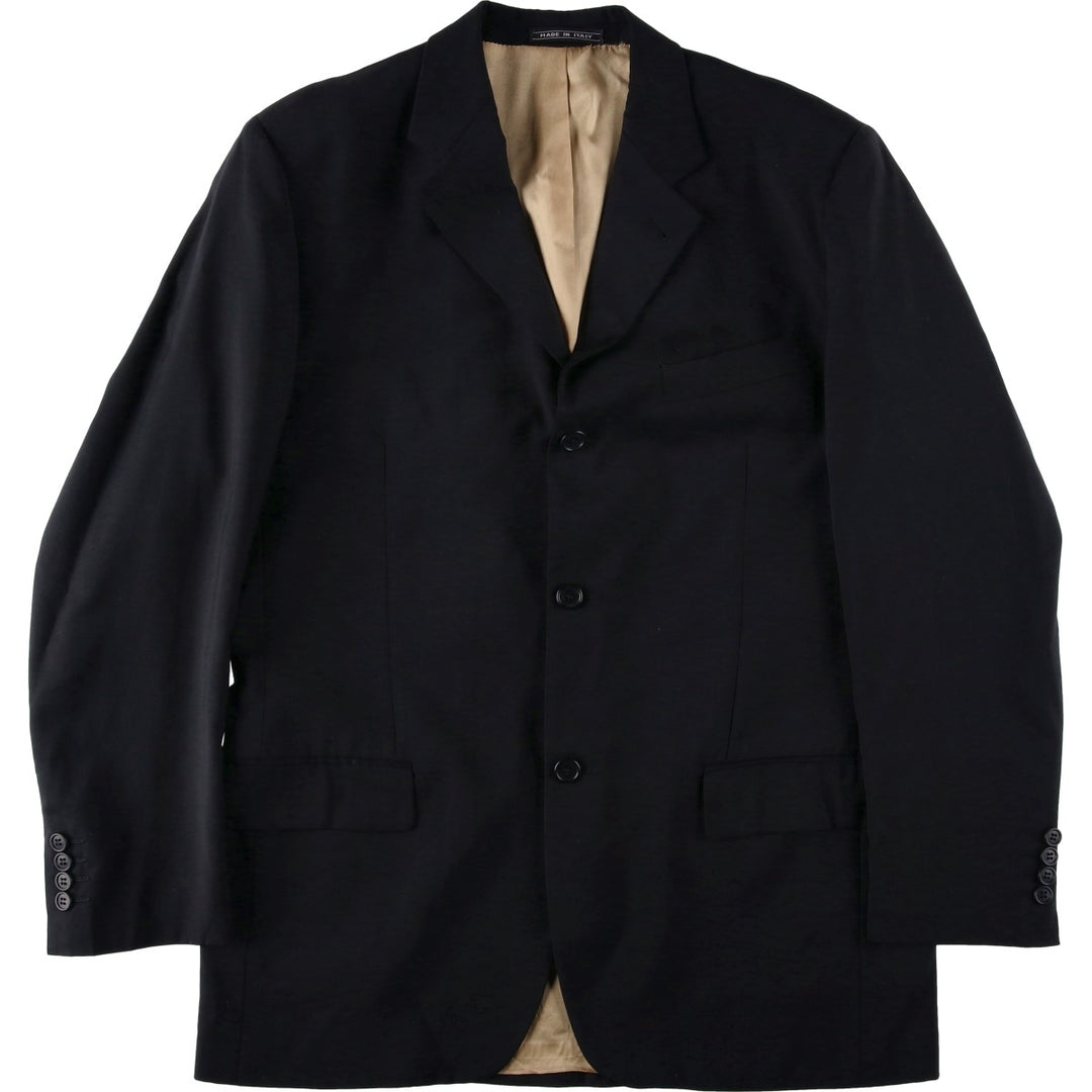 MARLANE Wool Tailored Jacket, Made in Italy, Men's Size M (approx.) wool black type Vintage Second Hand
