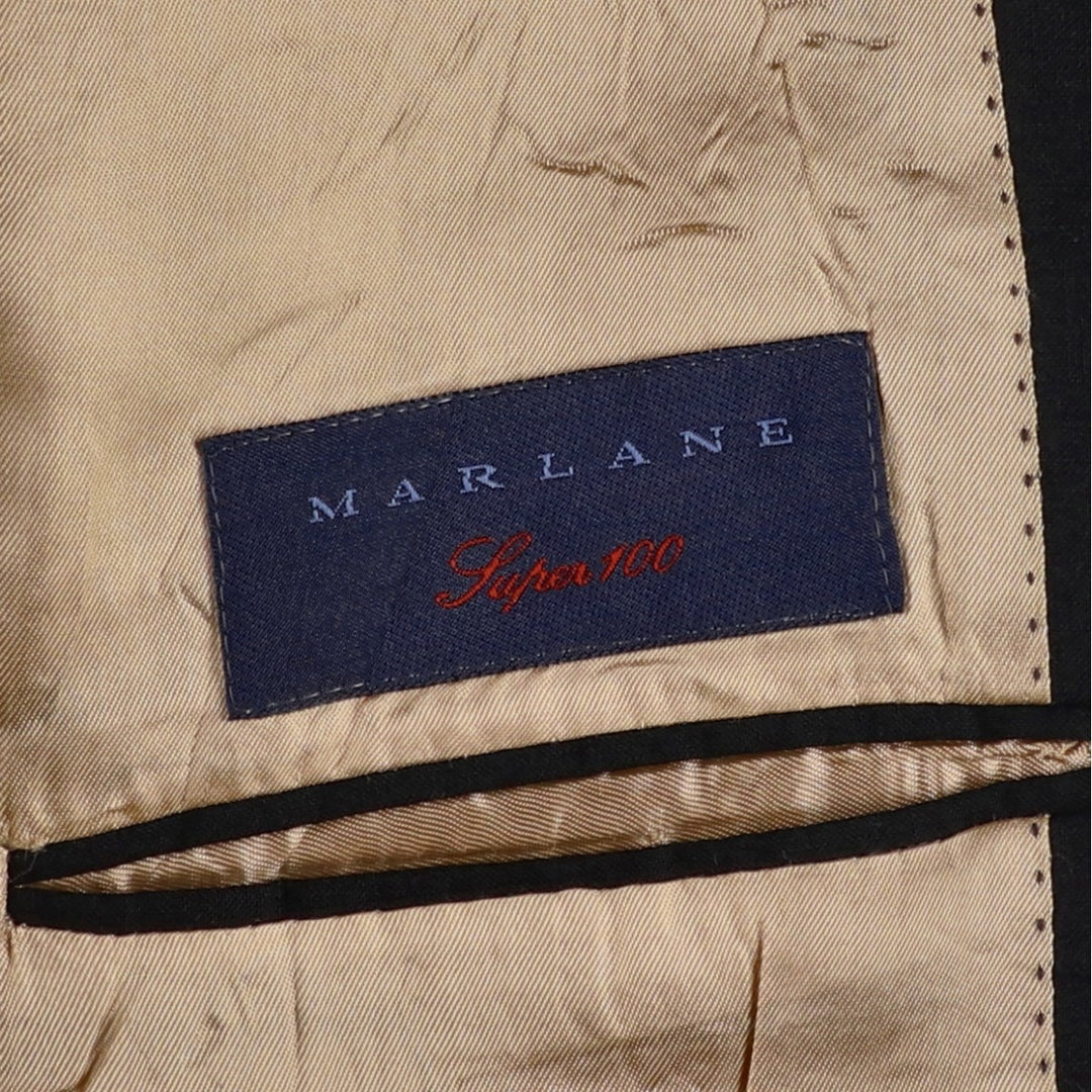 MARLANE Wool Tailored Jacket, Made in Italy, Men's Size M (approx.) wool black type Vintage Second Hand