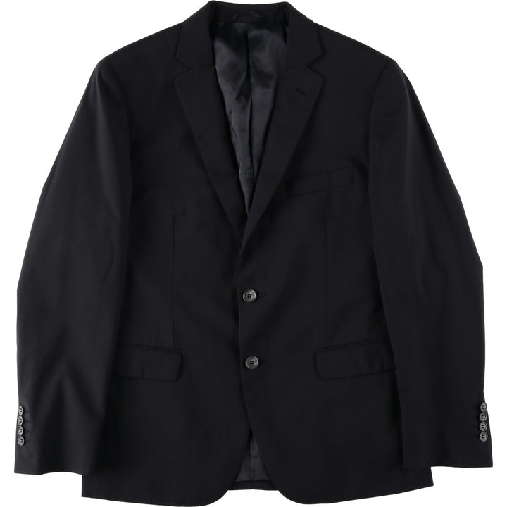 Balmain Slim Fit Wool Tailored Jacket, Men's Size M wool navy blue type Vintage Second Hand