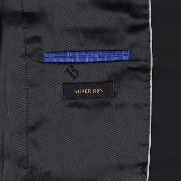 Balmain Slim Fit Wool Tailored Jacket, Men's Size M wool navy blue type Vintage Second Hand