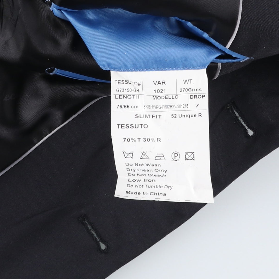 Balmain Slim Fit Wool Tailored Jacket, Men's Size L (approx.) wool navy blue type Vintage Second Hand