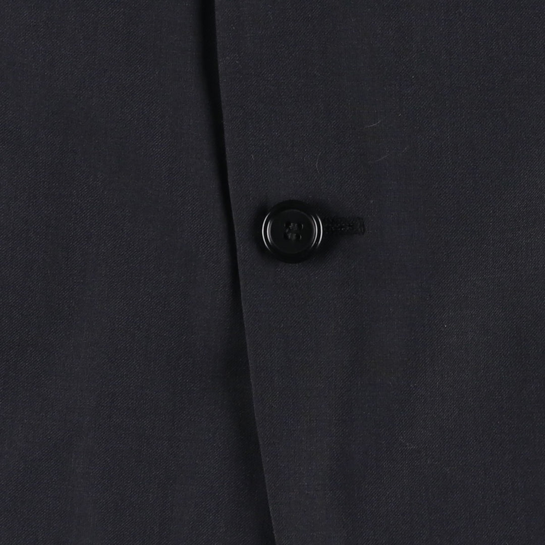 Balmain Slim Fit Wool Tailored Jacket, Men's Size L (approx.) wool navy blue type Vintage Second Hand