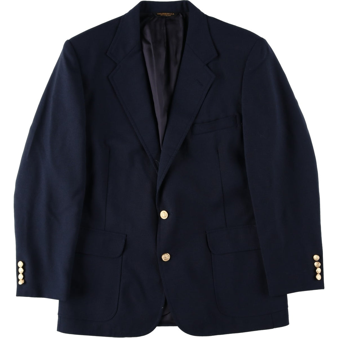 Handwick Clothes Blazer Tailored Jacket, Men's Size L (approx.) unclear navy blue type Vintage Second Hand