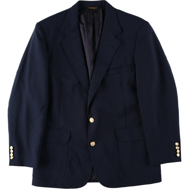 Handwick Clothes Blazer Tailored Jacket, Men's Size L (approx.) unclear navy blue type Vintage Second Hand