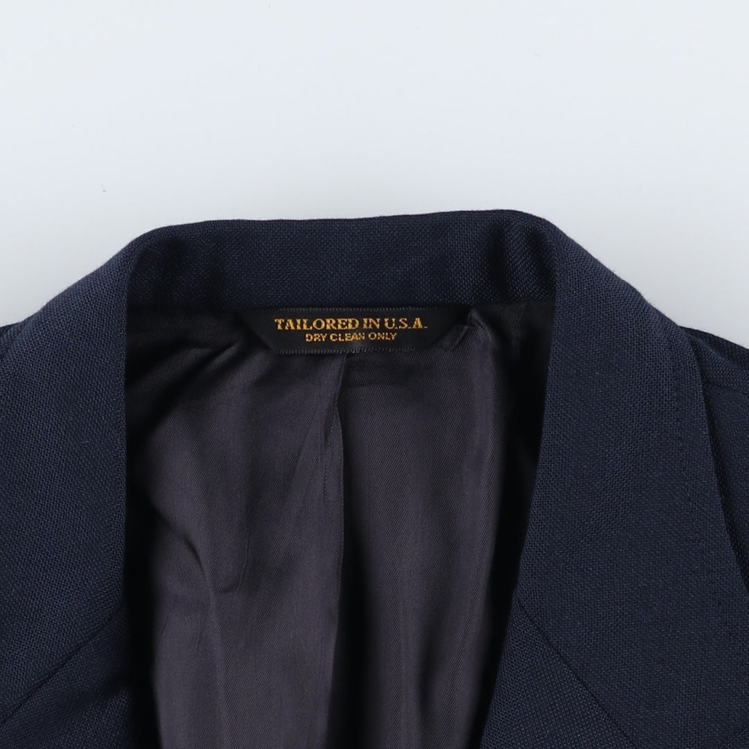 Handwick Clothes Blazer Tailored Jacket, Men's Size L (approx.) unclear navy blue type Vintage Second Hand