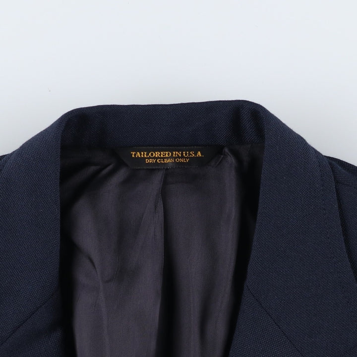 Handwick Clothes Blazer Tailored Jacket, Men's Size L (approx.) unclear navy blue type Vintage Second Hand