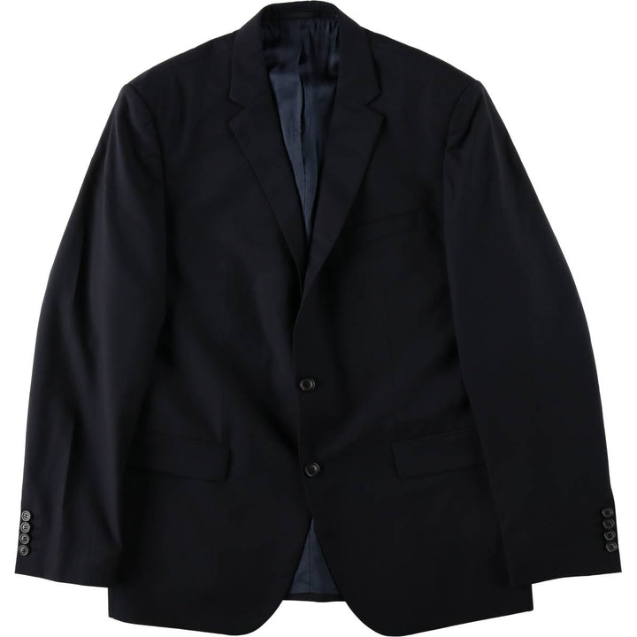 Hugo Boss wool tailored jacket, men's size XL (approx.) wool navy blue type Vintage Second Hand