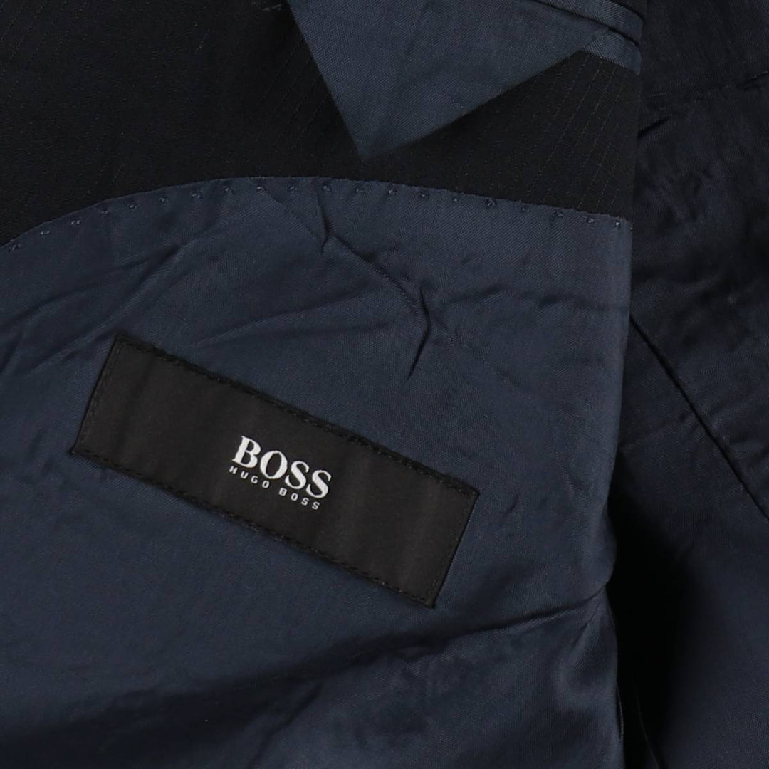 Hugo Boss wool tailored jacket, men's size XL (approx.) wool navy blue type Vintage Second Hand