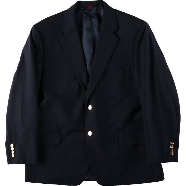Savile Row Plain Blazer Tailored Jacket, Men's Size XL (approx.) wool navy blue type Vintage Second Hand