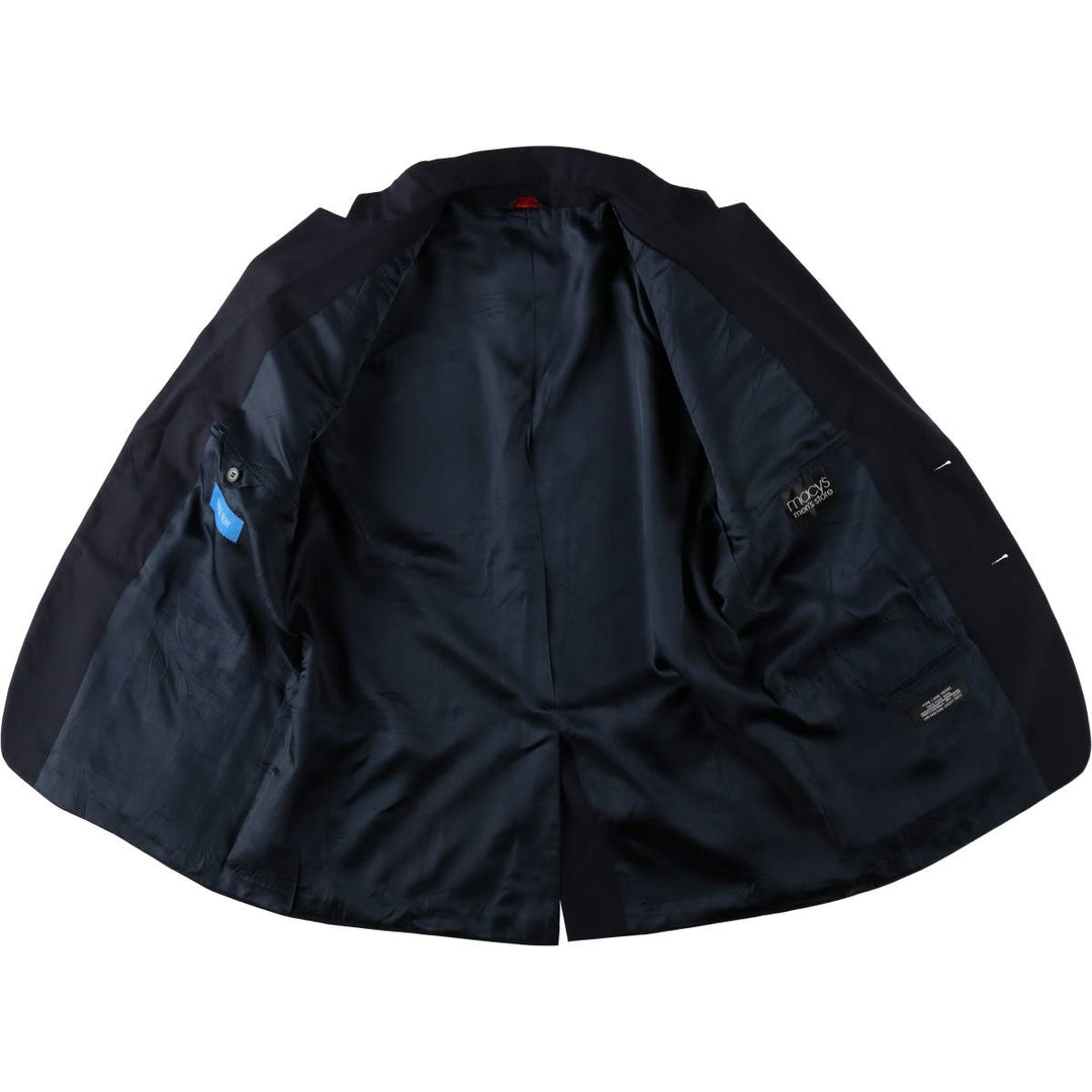 Savile Row Plain Blazer Tailored Jacket, Men's Size XL (approx.) wool navy blue type Vintage Second Hand