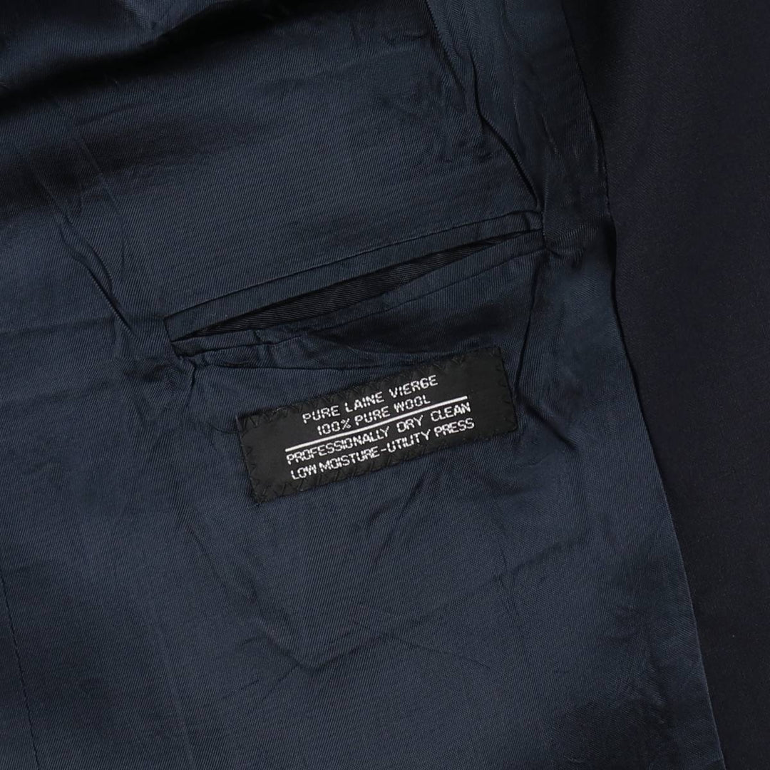 Savile Row Plain Blazer Tailored Jacket, Men's Size XL (approx.) wool navy blue type Vintage Second Hand