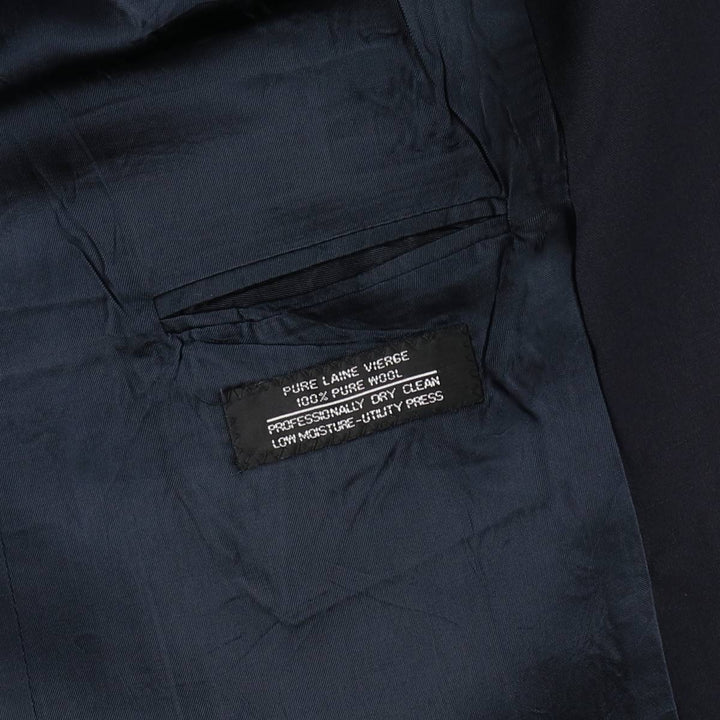 Savile Row Plain Blazer Tailored Jacket, Men's Size XL (approx.) wool navy blue type Vintage Second Hand