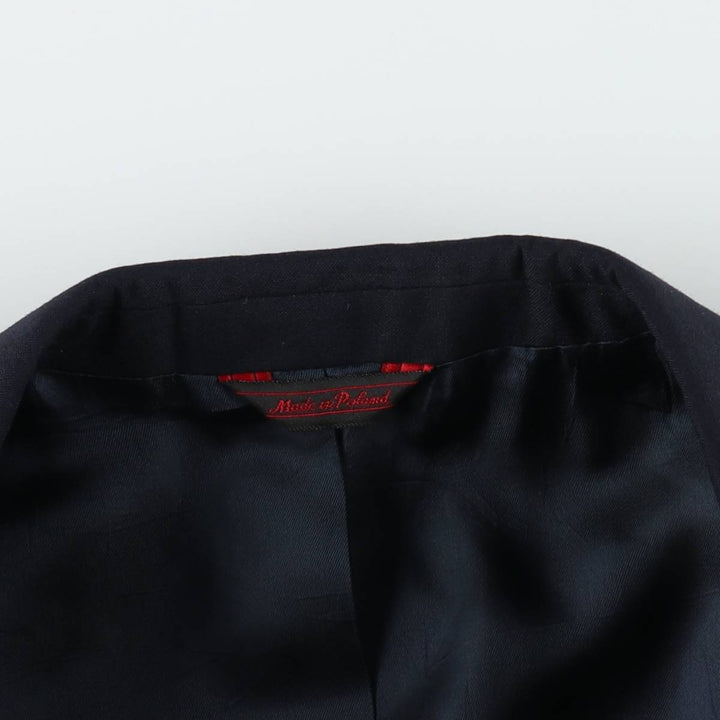 Savile Row Plain Blazer Tailored Jacket, Men's Size XL (approx.) wool navy blue type Vintage Second Hand