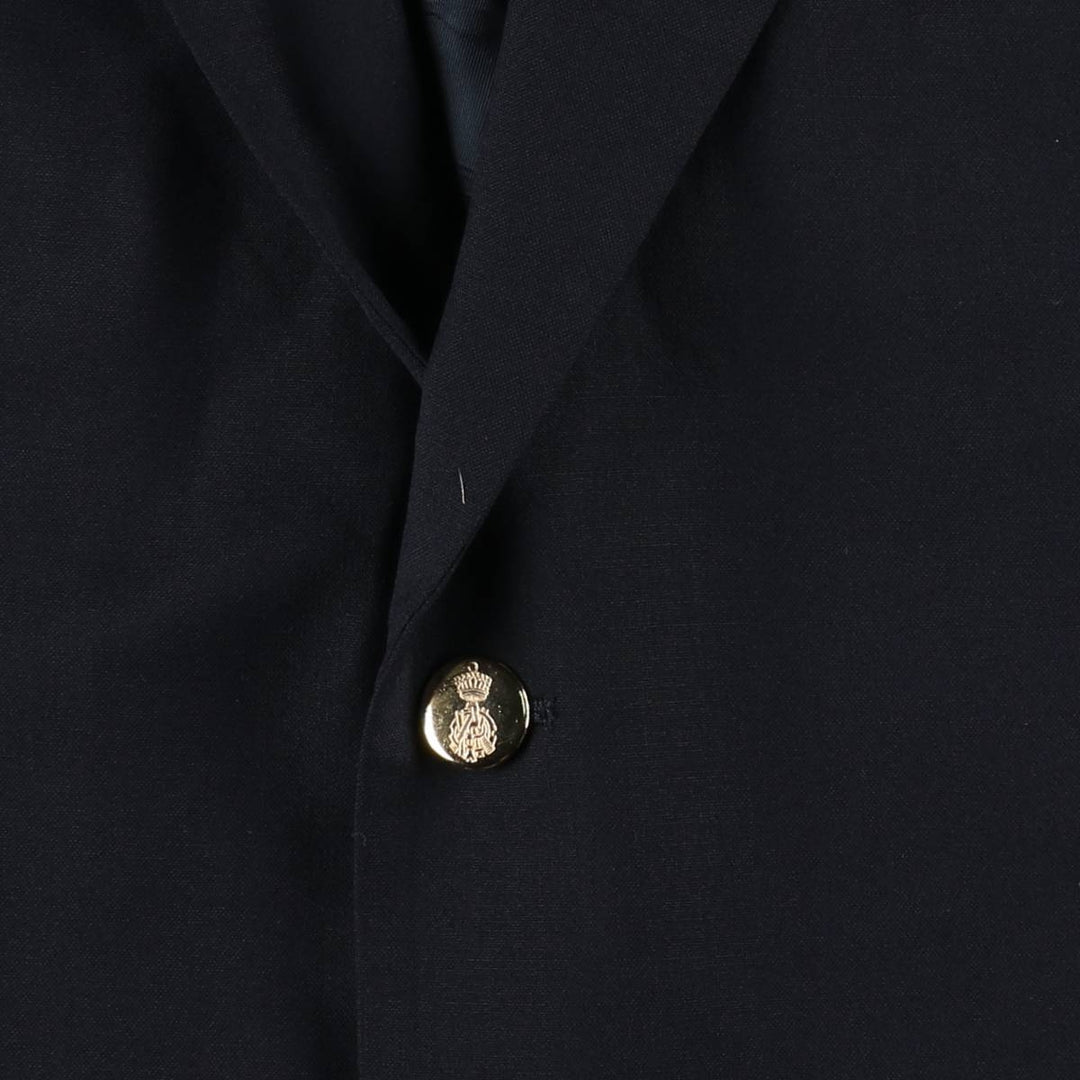 Savile Row Plain Blazer Tailored Jacket, Men's Size XL (approx.) wool navy blue type Vintage Second Hand