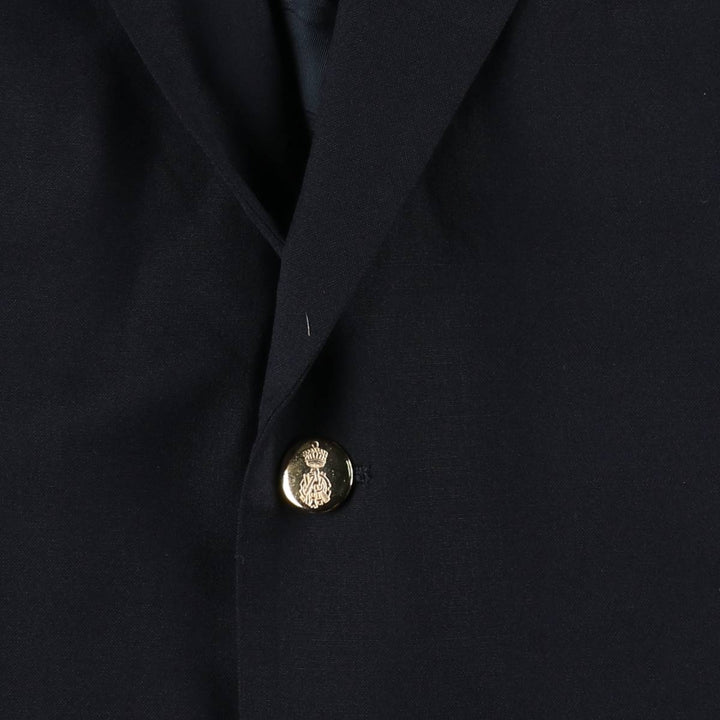 Savile Row Plain Blazer Tailored Jacket, Men's Size XL (approx.) wool navy blue type Vintage Second Hand