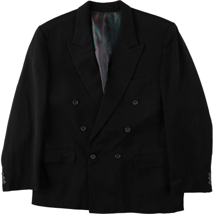 BURTON Peak Lapel Double-Breasted Tailored Jacket, Made in England, Men's Size L (approx.) polyester gray type Vintage Second Hand