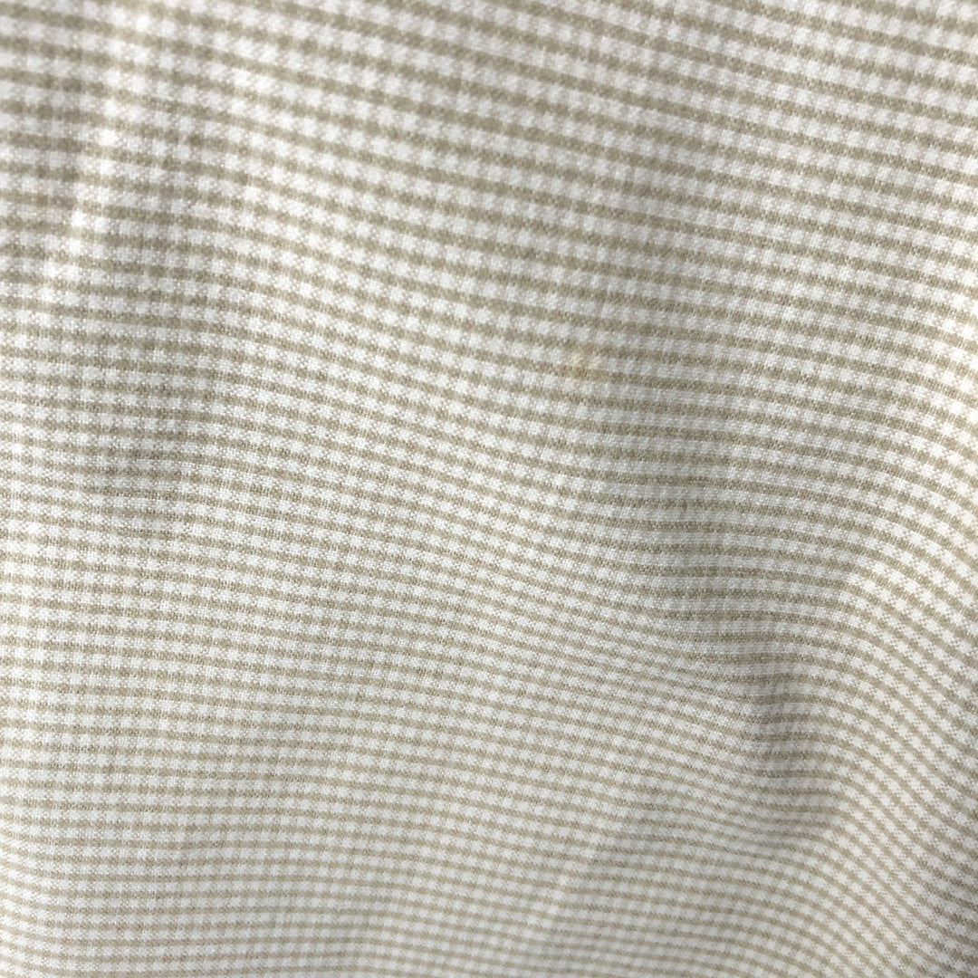 90'S GAP Old Gap Short Sleeve Button Down Check Shirt Men's L Size Vintage cotton white type Vintage Second Hand