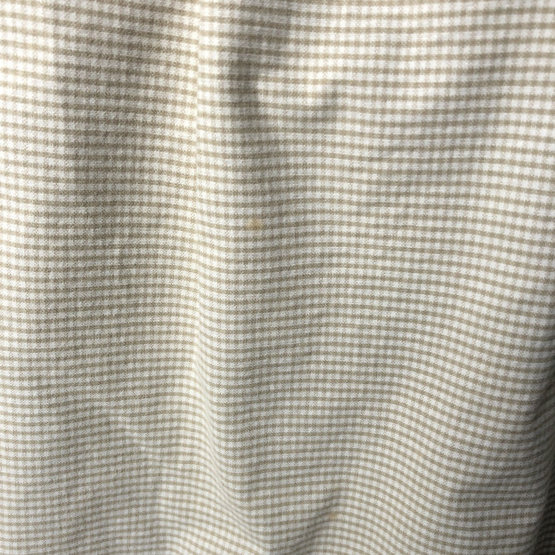 90'S GAP Old Gap Short Sleeve Button Down Check Shirt Men's L Size Vintage cotton white type Vintage Second Hand