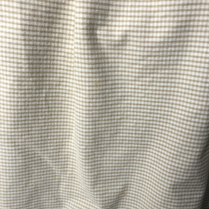 90'S GAP Old Gap Short Sleeve Button Down Check Shirt Men's L Size Vintage cotton white type Vintage Second Hand