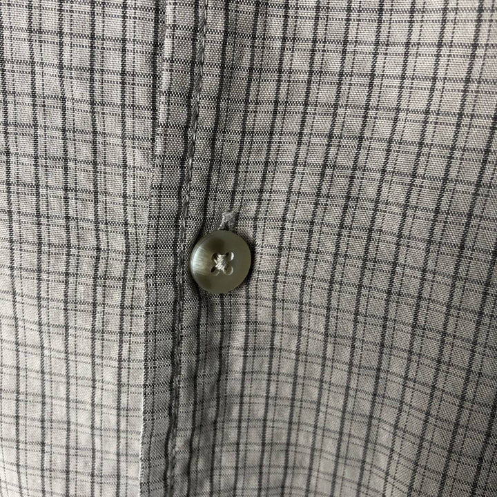 Columbia GRT Check Pattern Short-Sleeve Open-Collar Box Shirt (Men's Size L) Modal Khaki type Vintage Second Hand