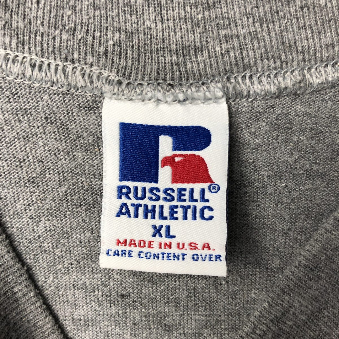 Vintage 90'S Russell High Cotton Solid Pocket T-Shirt, Made in USA, Men's XL polyester gray type Vintage Second Hand