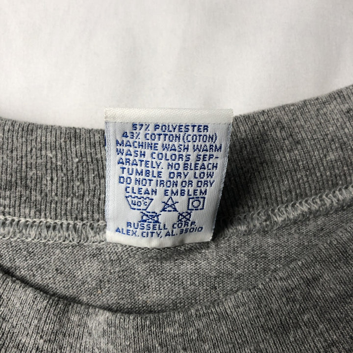 Vintage 90'S Russell High Cotton Solid Pocket T-Shirt, Made in USA, Men's XL polyester gray type Vintage Second Hand