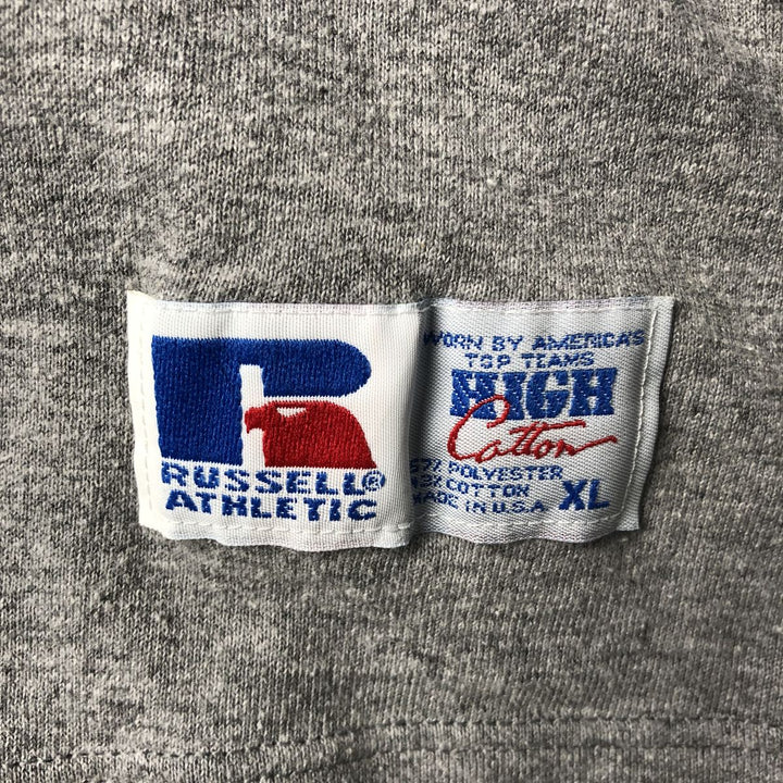 Vintage 90'S Russell High Cotton Solid Pocket T-Shirt, Made in USA, Men's XL polyester gray type Vintage Second Hand
