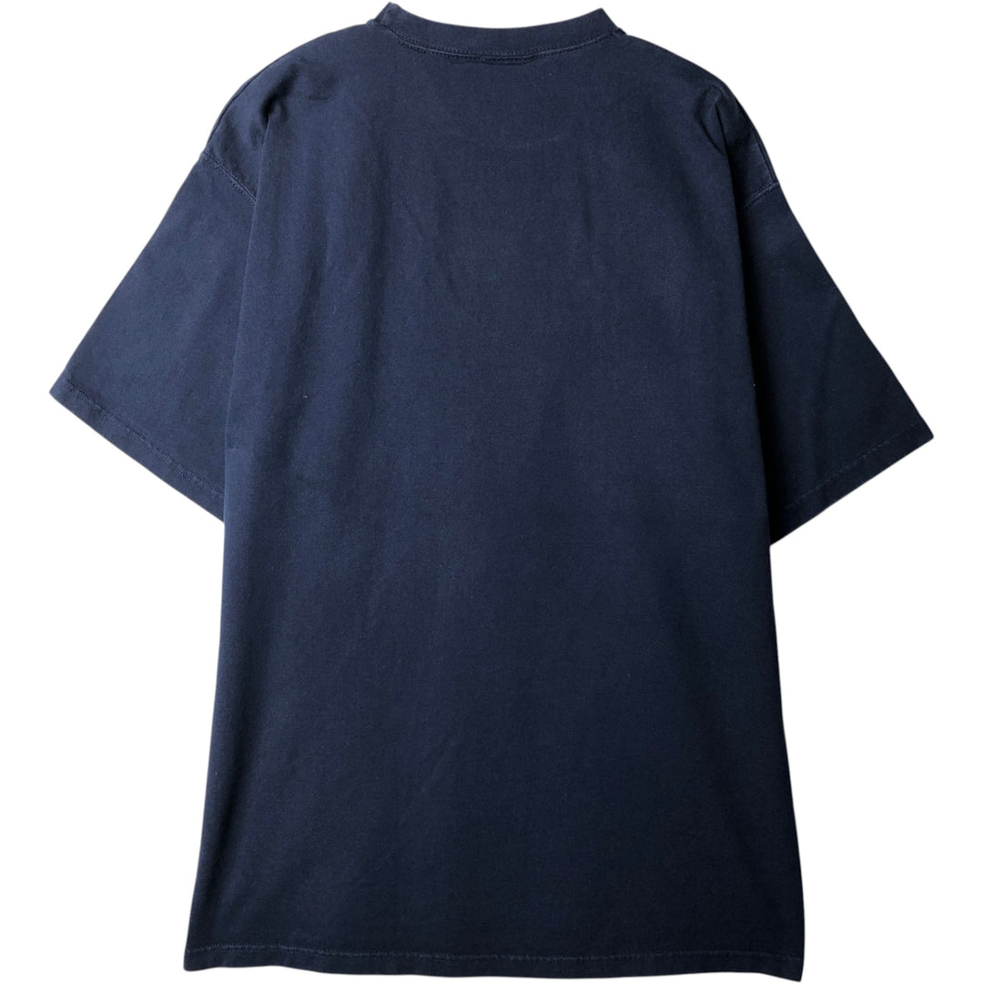 90'S PLUMA Plain T-Shirt, Made in USA, Men's Size L (Equivalent), Vintage cotton navy blue type Vintage Second Hand