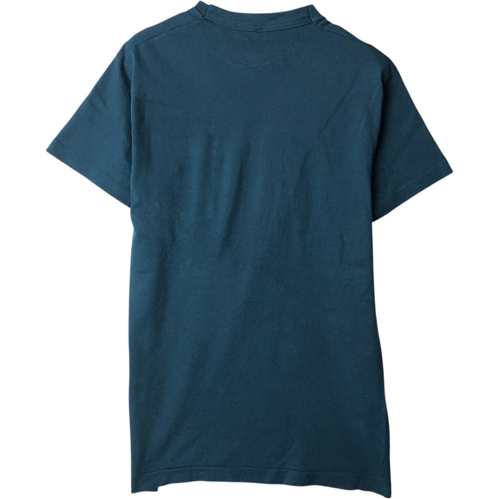 ~90'S Fruit of the Loom Plain Pocket T-Shirt, Made in USA, Men's Size M (Equivalent), Vintage cotton navy blue type Vintage Second Hand