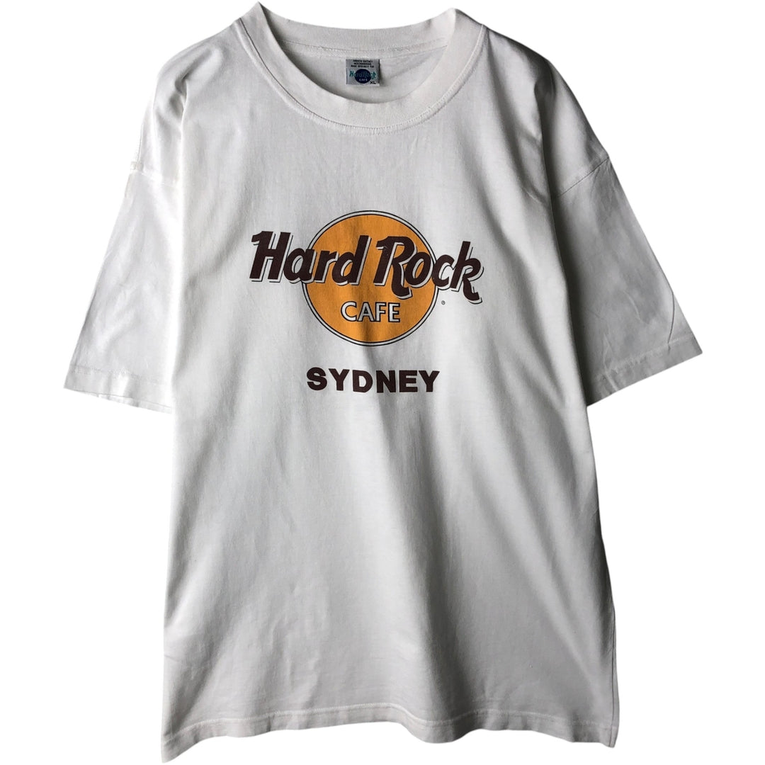 HARD ROCK CAFE Hard Rock Cafe Advertising T-shirt Men's XL size cotton white type Vintage Second Hand