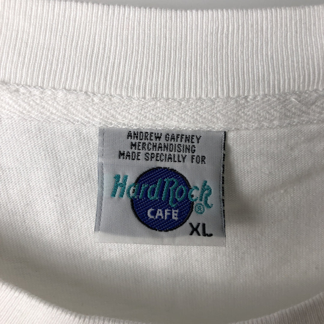 HARD ROCK CAFE Hard Rock Cafe Advertising T-shirt Men's XL size cotton white type Vintage Second Hand