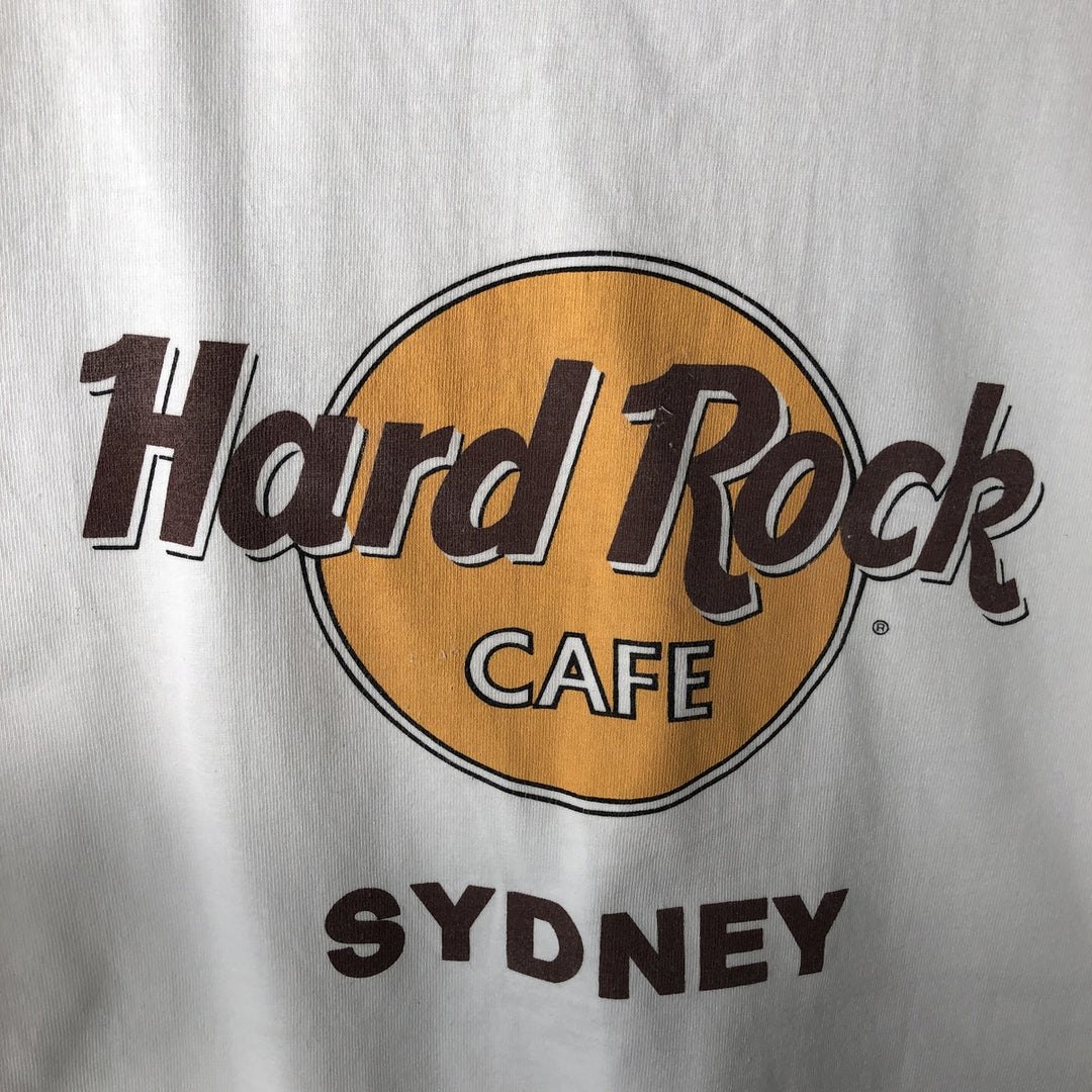 HARD ROCK CAFE Hard Rock Cafe Advertising T-shirt Men's XL size cotton white type Vintage Second Hand
