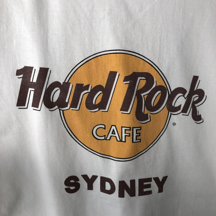 HARD ROCK CAFE Hard Rock Cafe Advertising T-shirt Men's XL size cotton white type Vintage Second Hand