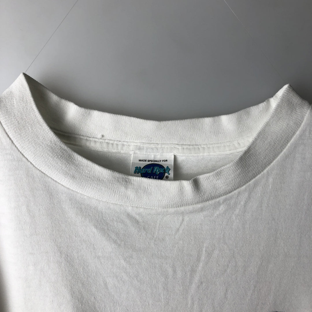HARD ROCK CAFE Hard Rock Cafe Advertising T-shirt Men's XL size cotton white type Vintage Second Hand