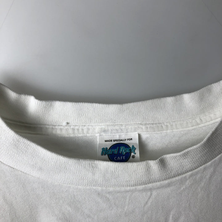 HARD ROCK CAFE Hard Rock Cafe Advertising T-shirt Men's XL size cotton white type Vintage Second Hand