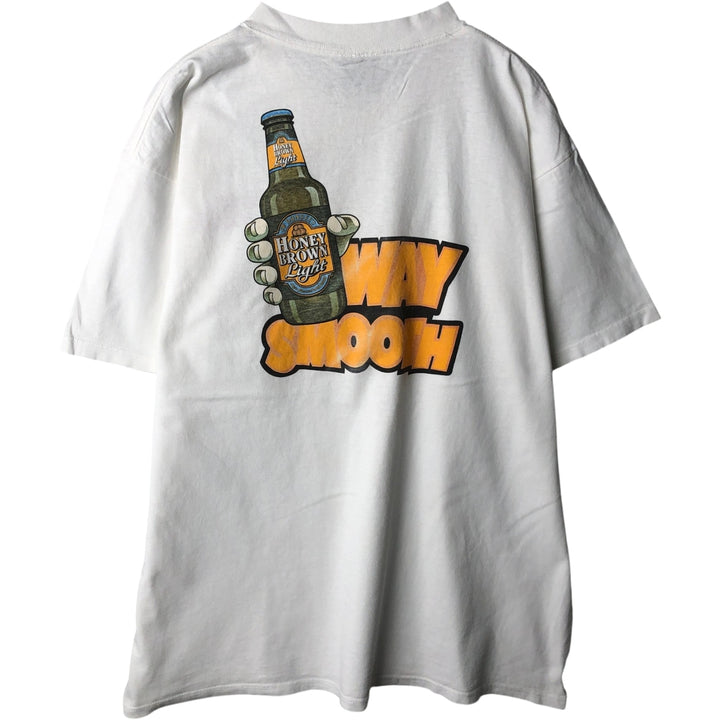 90'S ACME APPAREL Genesee Brewing Company Advertising T-Shirt, Made in USA, Men's XL equivalent, Vintage cotton white type Vintage Second Hand