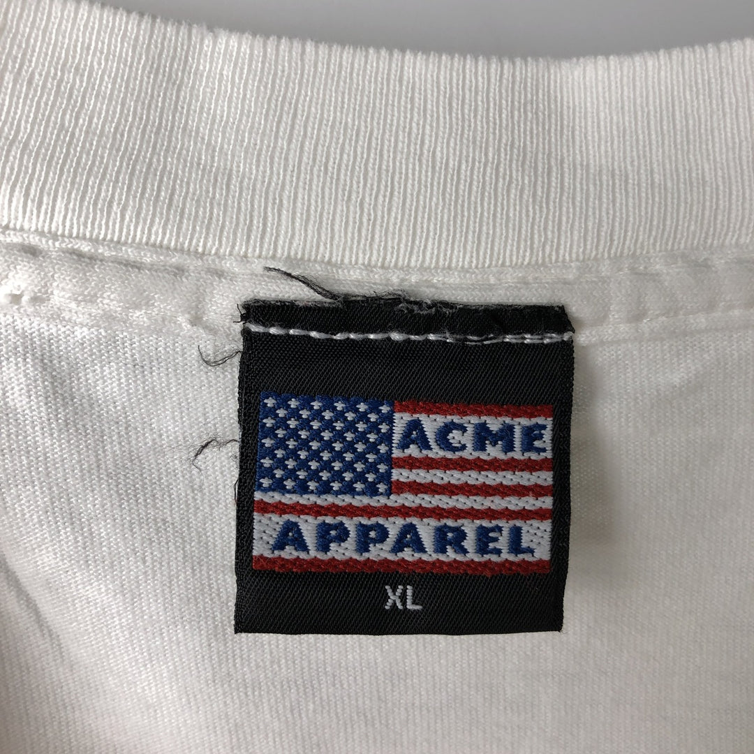 90'S ACME APPAREL Genesee Brewing Company Advertising T-Shirt, Made in USA, Men's XL equivalent, Vintage cotton white type Vintage Second Hand