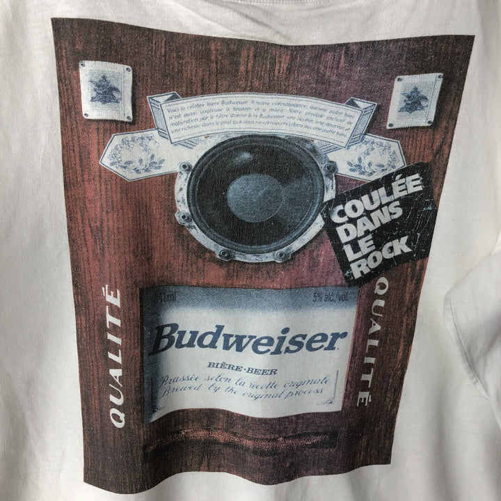 Big size 90'S Budweiser advertising T-shirt, men's equivalent to XXXL, vintage. unclear white type Vintage Second Hand