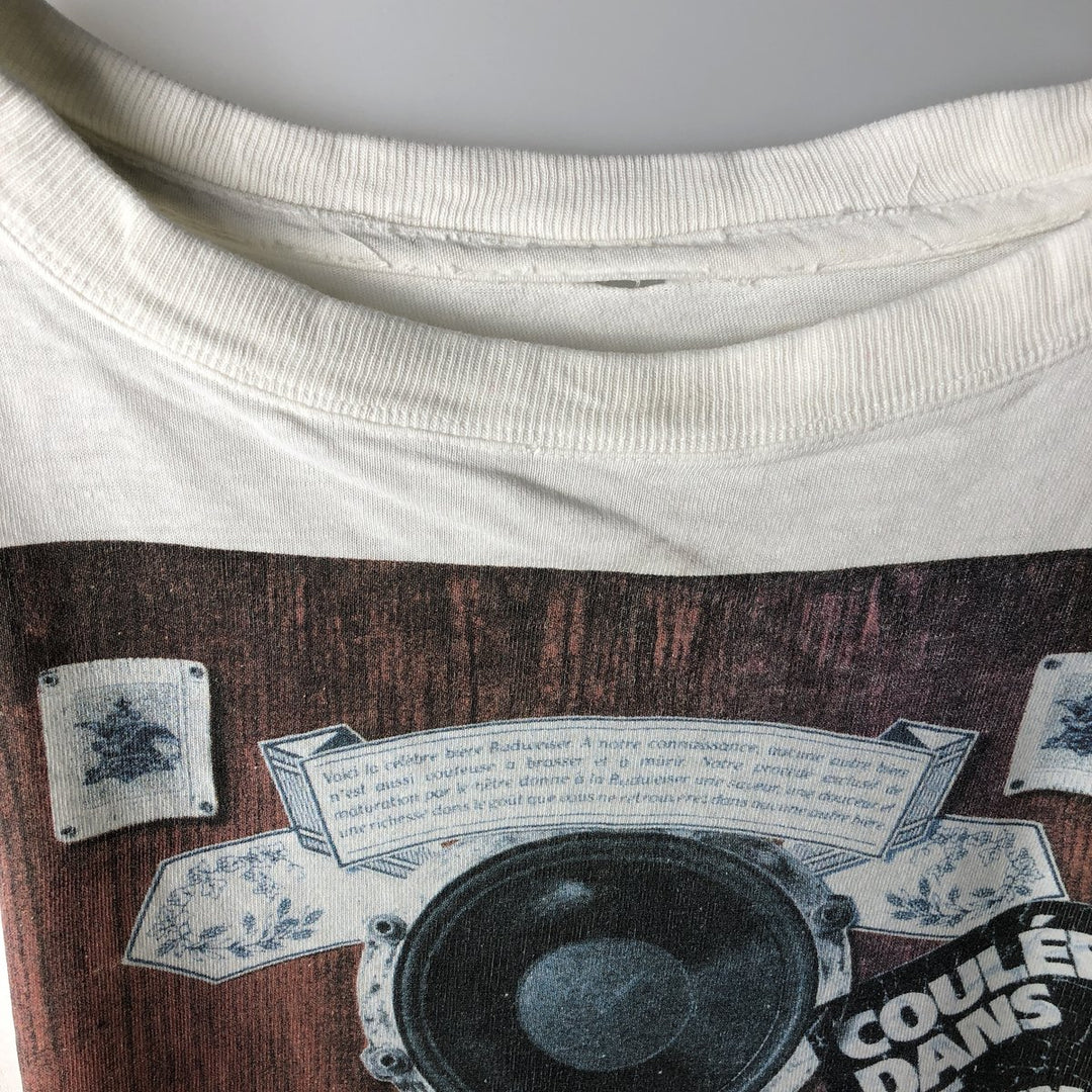 Big size 90'S Budweiser advertising T-shirt, men's equivalent to XXXL, vintage. unclear white type Vintage Second Hand