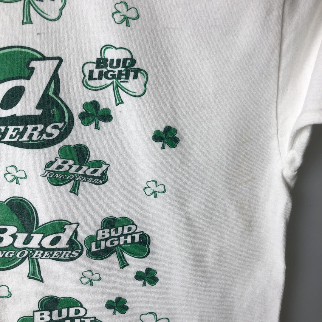 Gildan Bud Light Advertising T-Shirt, Men's Size XL (approx.) cotton white type Vintage Second Hand