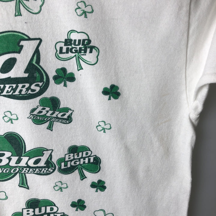 Gildan Bud Light Advertising T-Shirt, Men's Size XL (approx.) cotton white type Vintage Second Hand