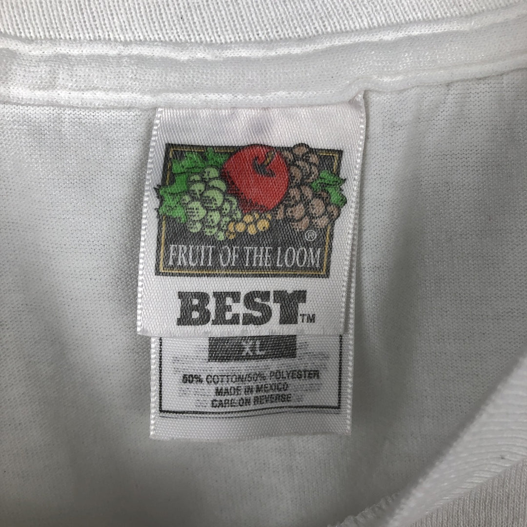 2000'S Fruit of the Loom Coors Light advertising T-shirt, men's size XL (approx.) cotton white type Vintage Second Hand